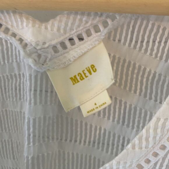 Anthro Maeve Ladder Lace Tank Top Sz 4 - Picture 3 of 6